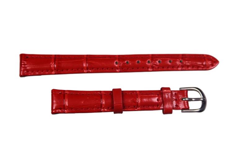 Eichmüller Uhrenring Uhrenband Rot 12 mm, (2-tlg), Echt Leder von Eichmüller