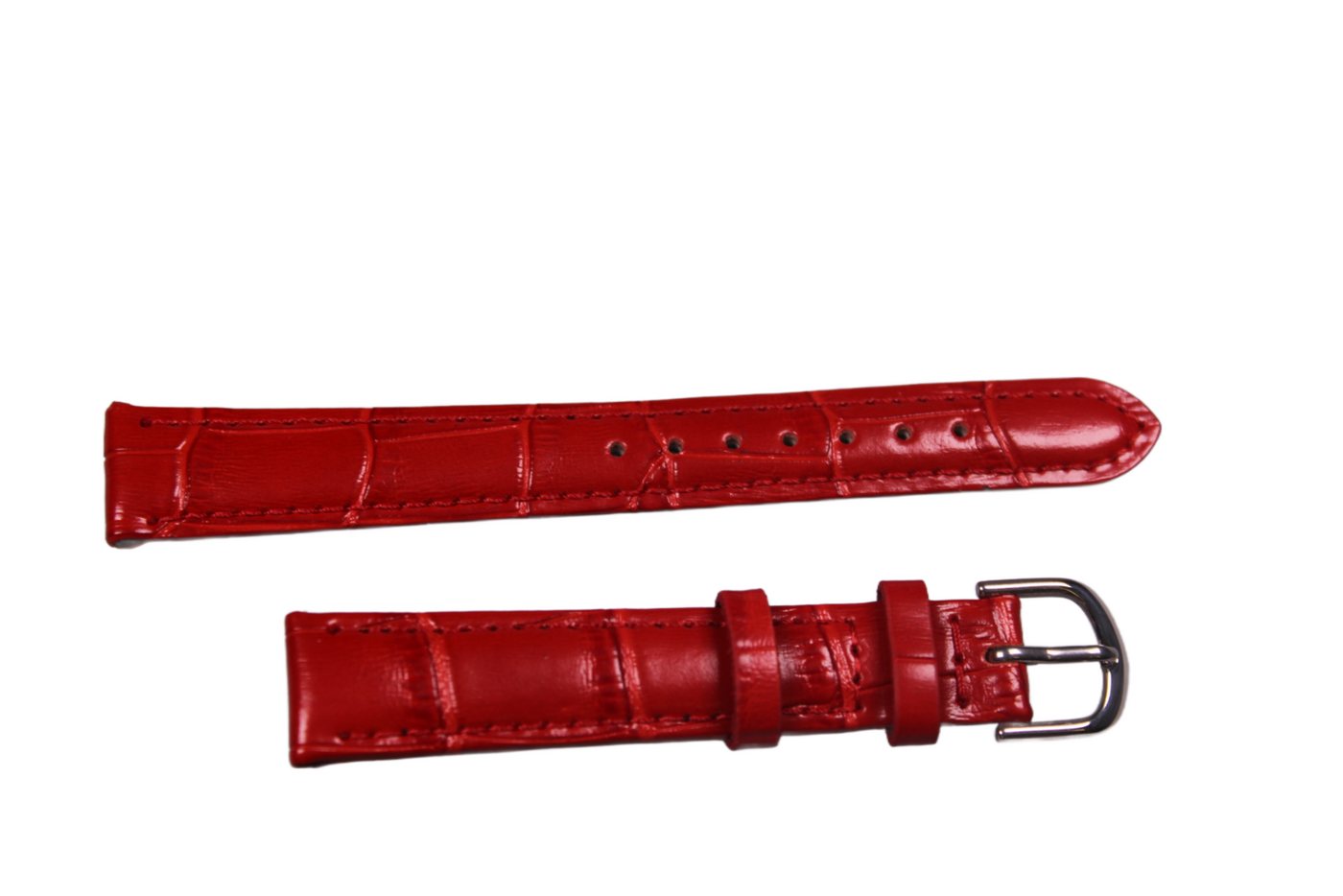 Eichmüller Uhrenring Uhrenband Rot 14 mm, (2-tlg), Echt Leder von Eichmüller