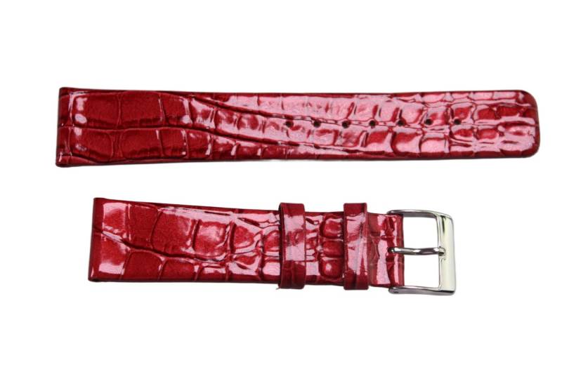Eichmüller Uhrenring Uhrenband Rot 20 mm, (2-tlg), Echt Leder von Eichmüller