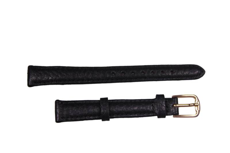 Eichmüller Uhrenring Uhrenband Schwarz 12 mm, (2-tlg), Echt Leder von Eichmüller