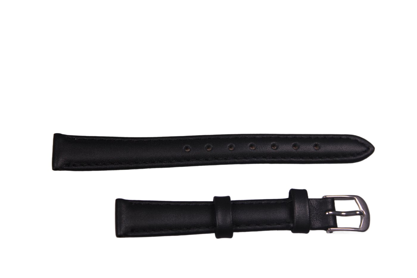 Eichmüller Uhrenring Uhrenband Schwarz 12 mm, (2-tlg), Echt Leder von Eichmüller