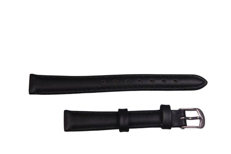 Eichmüller Uhrenring Uhrenband Schwarz 12 mm, (2-tlg), Echt Leder von Eichmüller