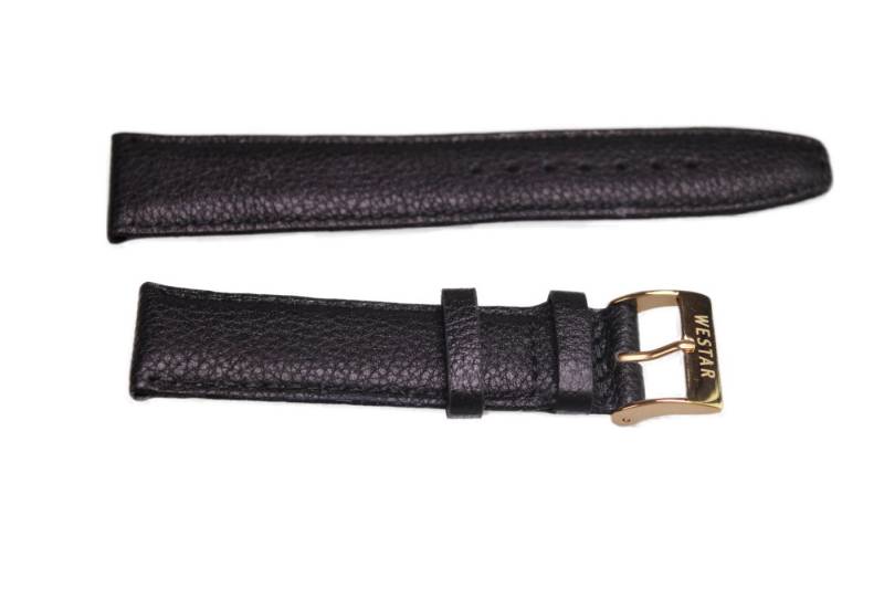 Eichmüller Uhrenring Uhrenband Schwarz 20 mm, (2-tlg), Echt Leder von Eichmüller