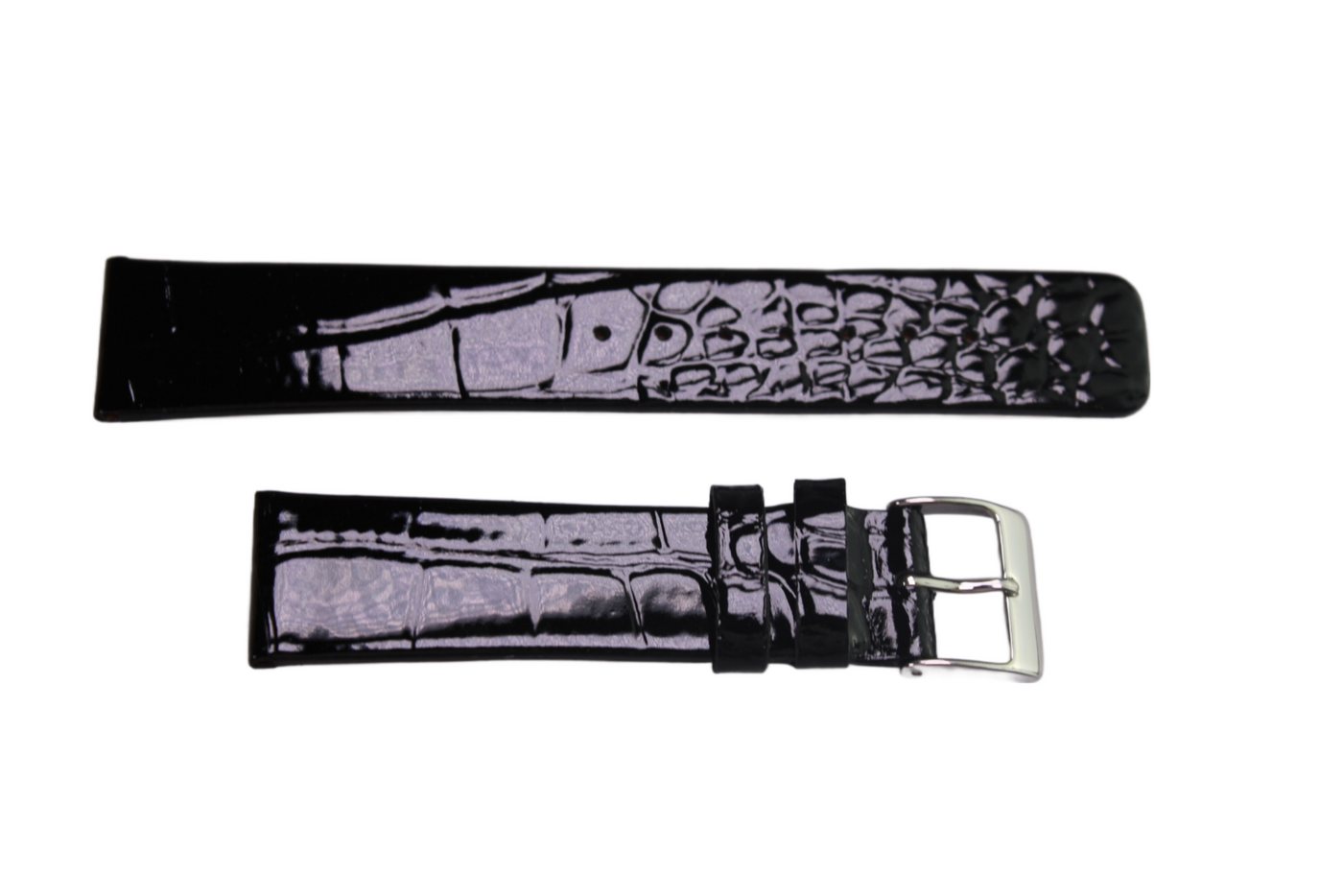 Eichmüller Uhrenring Uhrenband Schwarz 20 mm, (2-tlg), Echt Leder von Eichmüller