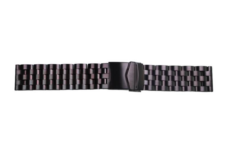 Eichmüller Uhrenring Uhrenband Schwarz 24mm, (2-tlg), Echt Leder von Eichmüller