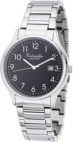 Eichmüller Herren Klassische Armbanduhr 38mm Metallarmband 5 ATM Quarz Datum 3059-02 von Eichmüller