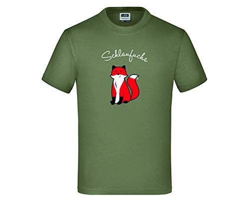 Eidos T-Shirt Kinder Schlaufuchs - moosgrün 110 von Eidos