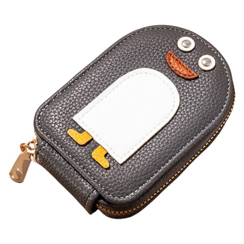 Eieenotee Süße Damen-Geldbörse, Klassischer PU-Kartenhalter für Damen, Leichte Akkordeon-Geldbörse mit Reißverschluss, Cartoon-Kartenetui 8,2 X 3 X 12,4 cm, C von Eieenotee