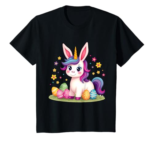 Einhorn OsterHase Ostern Mädchen Kinder T-Shirt von Eiersuche Osterhase Ostern Deko Mädchen