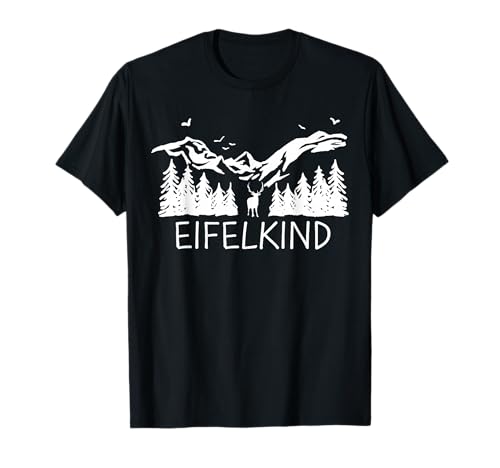 Eifelkind Eifelkind Rheinland Pfalz Schwarz Unisex-Kinder Kurzarm T-Shirt von Eifel Eifelkind Rheinland Pfalz