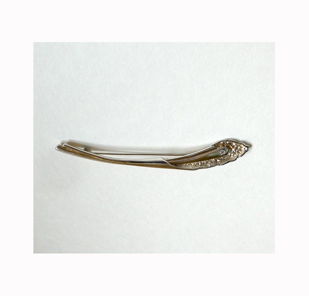 Besondere Brosche Oder Schalnadel, 925Er Silber, Meisterpunze, Zirkon, Vintage 1996 von EifelSammelnJagen