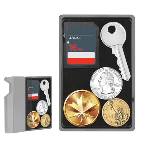 Eifuday Münzfach für Metallgeldbörse, Münzschlüsselhalter für schlanke Brieftasche, abnehmbare Brieftaschentablett mit Samtfutter, RFID-Geldbörse Schlüsselablage, Schwarz, Münzfach von Eifuday