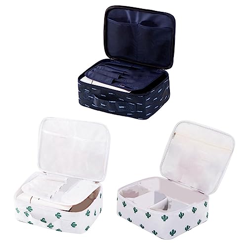 Eighosee 3Pcs Multifunktionale Reise Schönheit Tasche Damen Toilettenartikel Aufbewahrungstasche Wasserdichte Kosmetiktasche von Eighosee