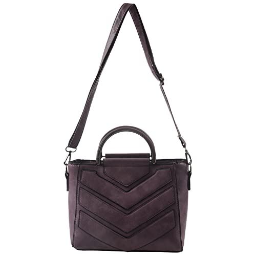 Eighosee Luxuriöse Damentasche, Kuriertasche, Schultertasche, Handtasche, Leder, Violett, violett von Eighosee