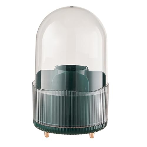 Eighosee Make-Up-Pinselhalter-Organizer mit Deckel, Um 360° Drehbarer Make-Up-Pinsel-Organizer, Make-Up-Organizer mit 7 Fächern für Den Schminktisch, Langlebig, Einfach zu Bedienen auf Dem Schreibtisc von Eighosee