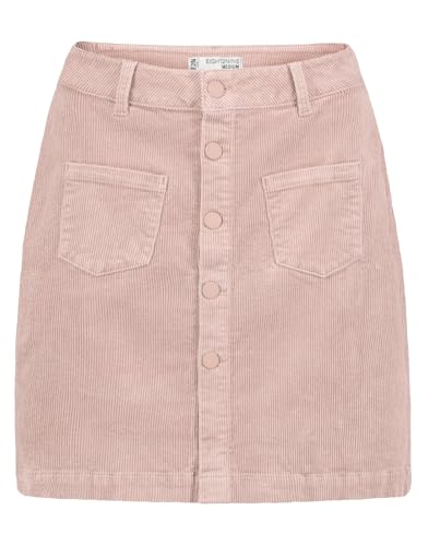 Eight 2 Nine Damen Cord Mini-Rock LETN-085 Cordrock mit sichtbarer Knopfleiste Light Rose L von Eight 2 Nine