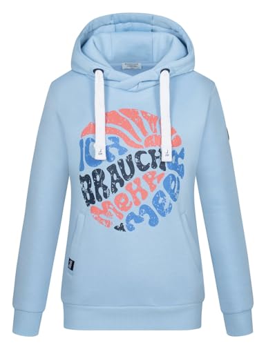 Eight 2 Nine Damen Hoodie Ich brauch mehr Meer LETN-090 Hoody Statement Maritim Light Blue S von Eight 2 Nine
