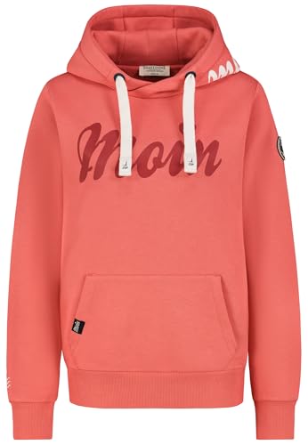 Eight 2 Nine Damen Hoodie Kapuzenpullover mit Küstenprint Kapuze Kängurutaschen orange M von Eight 2 Nine