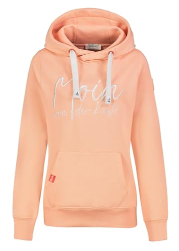 Eight 2 Nine Damen Kapuzen-Pullover Moin von der Küste LETN-089 Statement Maritim Light Orange L von Eight 2 Nine