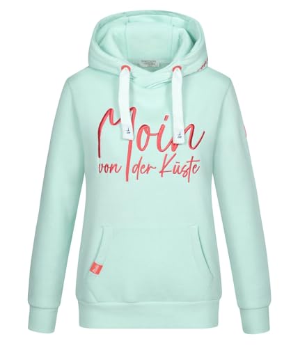 Eight 2 Nine Damen Kapuzen-Pullover Moin von der Küste LETN-089 Statement Maritim Pastel Green M von Eight 2 Nine
