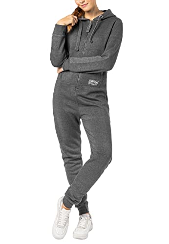 Eight 2 Nine Damen Sweat Overall Einteiler Onesie middle-grey S/M von Eight 2 Nine
