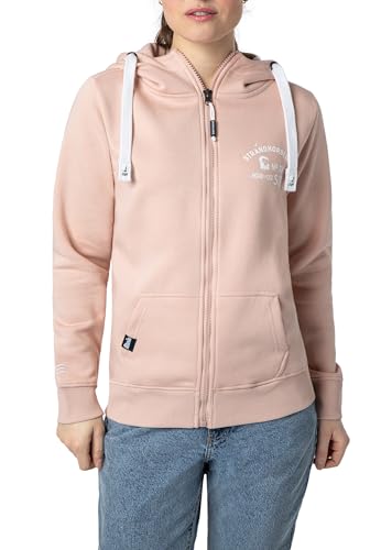 Eight 2 Nine Damen Sweatjacke mit Küstenprint - Bequemer Stil für entspannte Tage mit einem Hauch von Meeresflair, perfekt für Strandurlaube und Stadtausflüge light-rose L von Eight 2 Nine