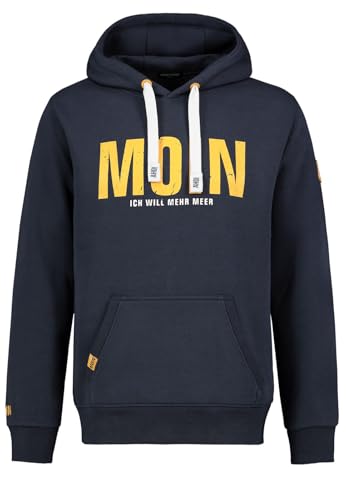 Eight 2 Nine Herren Hoodie Moin LETN-077 Kapuzen-Sweatshirt Statement Maritim Navy M von Eight 2 Nine