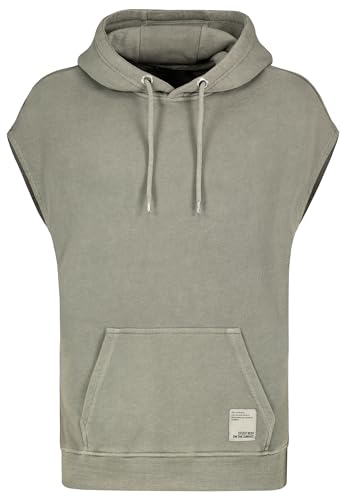 Eight 2 Nine Herren Kapuzenpullover ohne Ärmel mit Kängurutasche und Kordelzug, Farben:Grün-2, Größe Pullover:L von Eight 2 Nine