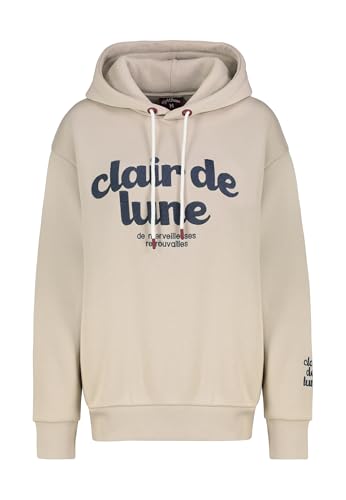Eight 2 Nine Sublevel Damen Hoodie Kapuzenpullover mit Stickereien Oversize light-beige XXL von Eight 2 Nine