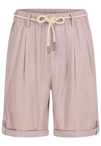 Eight 2 Nine Sublevel Damen Shorts, Paperbag-Stil, Sommerhose mit Kordelzug, umgeschlagener Saum, locker geschnitten, mit Taschen, Freizeitlook Light-Rose XXL von Eight 2 Nine