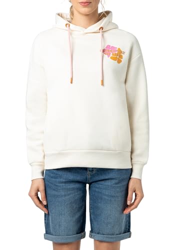 Eight 2 Nine Sublevel Damen Sweathoodie, Kapuzensweatshirt mit Blumen-Backprint Light-beige XS von Eight 2 Nine