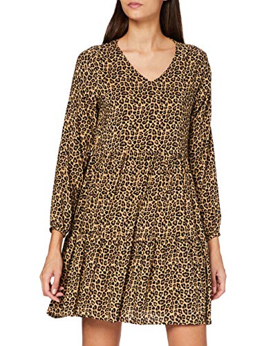 Eight2Nine Damen V-Ausschnitt mit Druck Formales Kleid, Middle beige Leo, 38 von Eight 2 Nine