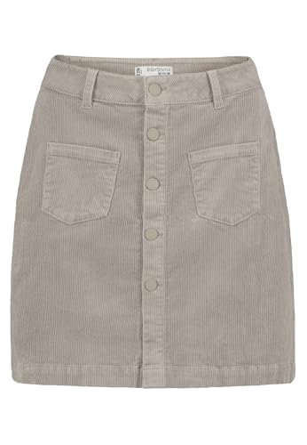 Eight2nine Damen Cordrock – Modischer Rock aus Cord mit Knopfleiste und Fronttaschen, Bequemer Klassiker Light-beige L von Eight 2 Nine