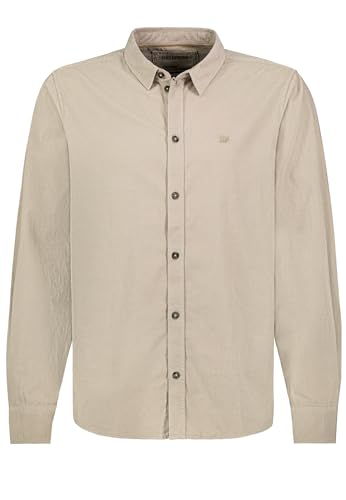 Eight 2 Nine Herren Cordhemd, Langarm Hemd aus Feincord Light-beige L von Eight 2 Nine