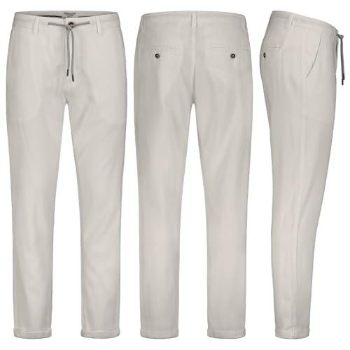 Eight 2 Nine Herren Leinen Hose Leinenhose Regular Freizeithose Sommer Hose sehr leicht und angenehm, Hosengröße:W30, Farbe:Light Sand von Eight 2 Nine