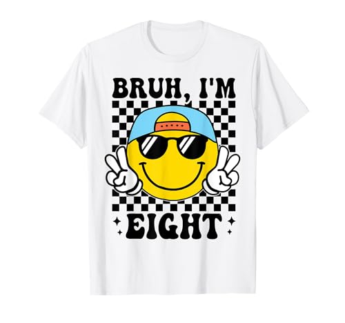 Bruh I'm Eight zum 8. Geburtstag, fetzige Jungs, Mädchen, 8 Jahre T-Shirt Bruh I'm Eight zum 8. Geburtstag, fetzige Jungs, Mädchen, 8 Jahre T-Shirt von Eight Is A Vibe Groovy 8th birthday Tees Gifts
