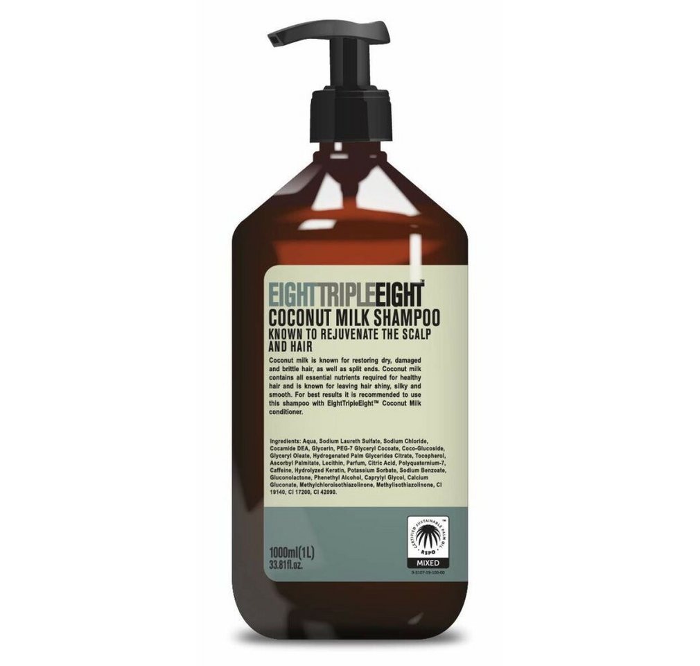 Eight Triple Eight Haarshampoo Acht Triple Eight Kokosnussmilch Shampoo 1000 ml von Eight Triple Eight
