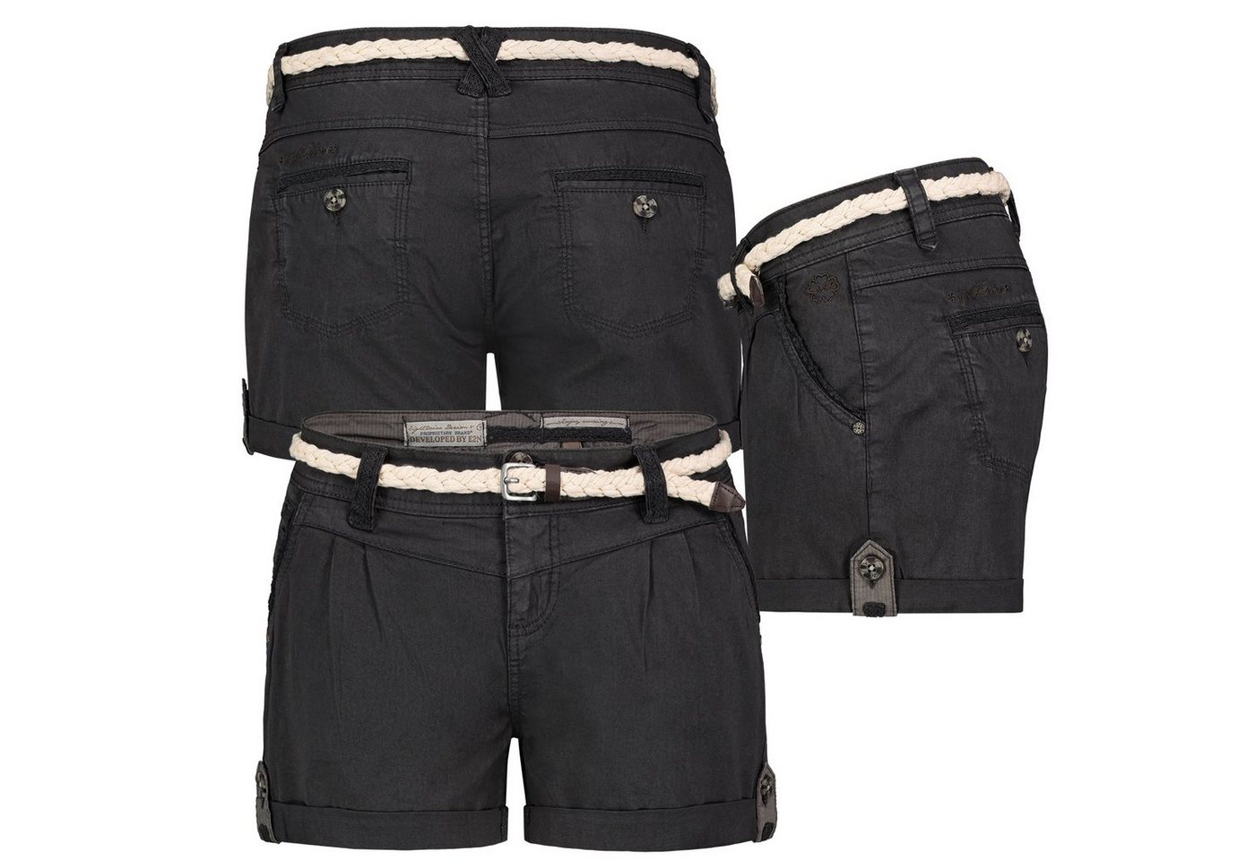 Eight2Nine Bermudas Short Bermuda kurze Hose Sommer Chino Shorts stoff Hotpants mit Gürtel von Eight2Nine