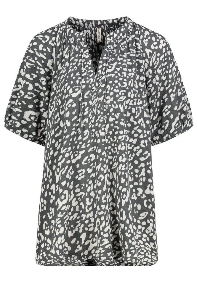 Eight2Nine Blusenshirt Sommerliche Viskose Bluse mit Tunnelzug und Raglanärmeln Allover Print Bluse Dress Eight2Nine Blusenshirt Sommerliche Viskose Bluse mit Tunnelzug und Raglanärmeln Allover Print Bluse Dress von Eight2Nine