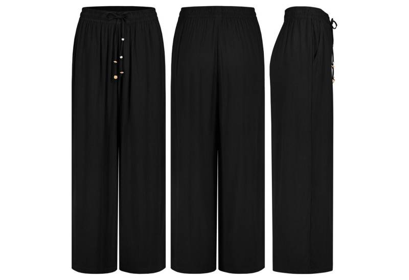Eight2Nine Chinos Damen Luftige Sommerhose Freizeit Weit geschnitten Stoffhose Musselin von Eight2Nine