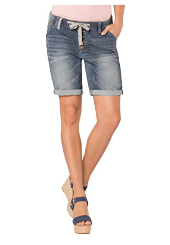 Eight2Nine Damen Boyfriend Bermuda Shorts in Denim-Optik Dark-Blue XXL von Eight2Nine