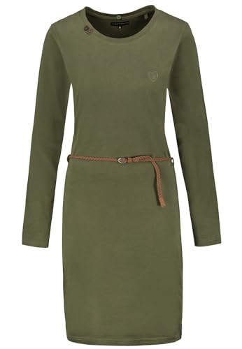 Eight2Nine Damen Midi Jersey Kleid LETN-070 Shirtkleid Langarm Ivy Green L von Eight2Nine