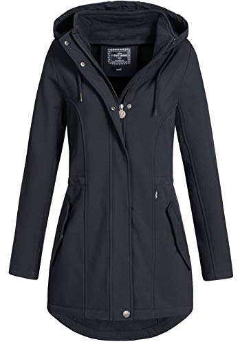 Eight2Nine Damen Softshelljacke LETN-041 Kurzmantel mit Kapuze night navy (001) XXL von Eight2Nine