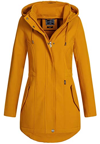 Eight2Nine Damen Softshelljacke LETN-041 Kurzmantel mit Kapuze thai curry (003) L von Eight2Nine