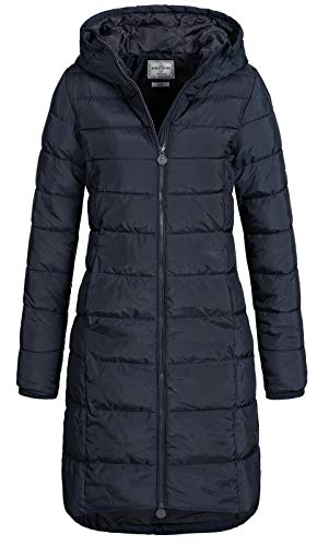 Eight2Nine Damen Steppmantel LETN-039 Lange Stepp-Jacke mit Kapuze night blue S von Eight2Nine