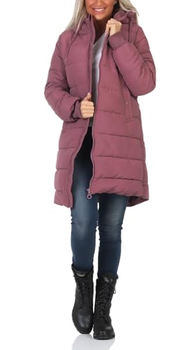 Eight2Nine Damen Steppmantel Winterjacke LETN-068 mit Kapuze Renaissance Rose L von Eight2Nine