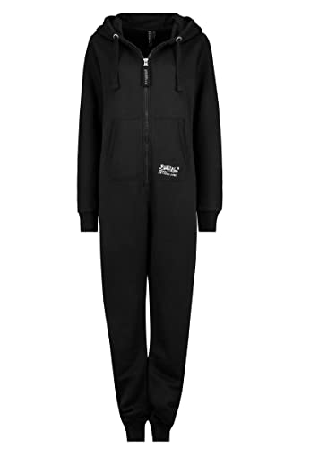 Eight2Nine Damen Sweat Overall Einteiler Onesie Black S/M von Eight2Nine