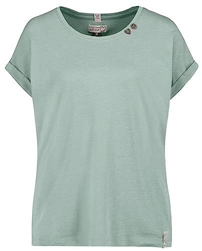 Eight2Nine Damen T-Shirt LETN-064 Loose Fit Kurzarmshirt Jadeite Green L von Eight2Nine