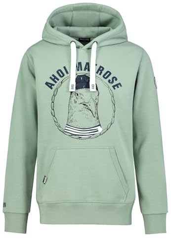 Eight2Nine Herren Hoodie AHOI Matrose LETN-076 Kapuzen-Sweatshirt Maritim Möwe Jadeite Green XL von Eight2Nine