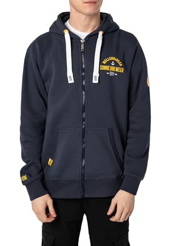 Eight2Nine Herren Sweatjacke mit Küstenbackprint - Maritimer Style für Strandspaziergänge und Stadtausflüge dark-blue XXL von Eight2Nine